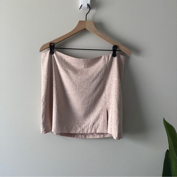 House of Harlow 1960 Revolve Blush Pencil Skirt abstract animal print mini slit - Picture 3 of 11